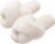 Evshine Women’s Fuzzy Slippers Cross Band Memory Foam House Slippers Open Toe