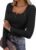 ANRABESS Women’s Long Sleeve Henley Tops Ribbed Knit Slim Fitted Trendy T Shirt Basic Tees Layer 2026 Fall Fashion Outfits