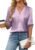 Blooming Jelly Womens Button Down Shirts 3/4 Sleeve Dressy Casual Tops Pleated Satin Silk Business Blouses 2026
