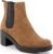 Alpine Swiss Sofia Womens Suede Chelsea Boots Made in Italy Block Heel Ankle Booties