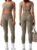 OLCHEE Womens Workout Sets 2 Piece Seamless Square Neck Sports Bra Padded Butt Lifting Leggings High Waist Yoga Gym Outfits