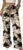 Sampeel Wide Leg Pants for Women Flowy Palazzo Drawstring Elastic Waist Trousers with Pockets Summer Beach Vacation Clothes
