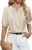Blooming Jelly Women’s Dressy Business Casual Blouses Silk Puff Sleeve Tops Summer Outfits V Neck Pleated Work Shirts 2025