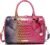 Makcr Joacbv Top-Handle Crocodile Purses For Women Crossbody Leather Bags Trendy Large Capacity Tote with Shoulder Strap