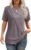 XIEERDUO Womens Summer Tops 2026 Pleated Round Neck Short Sleeve Shirts Business Casual