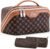 BOYATU Travel Makeup Bag Cosmetic Bags for Women: 3 Pcs Set Large Portable Make up Bag with Handle – Vegan Leather Toiletry Bags with Compartments – Makeup Organizer for Travel Essentials(A-1-Coffee)