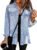 Dokotoo Women’s Oversized Denim Jacket Casual Long Sleeve Denim Shirts Distresse Jean Jacket