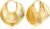 YUJIE Chunky Gold Hoop Earrings for Women Gold Plated Statement Huggie Hoops Trendy Medium Thick Jewelry