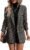 Mina Self Women’s 2026 Plaid Houndstooth Blazer – Lightweight Fully Lined Button Casual Daily Office Work Jacket with Pockets