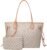 Lacel Urwebin Handbags for Women Designer Fashion Purses Top Handle Satchel Shoulder Bags 2pcs with Small Wallet (White)