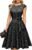 DRESSTELLS Women’s Cocktail Dresses, Formal Wedding Guest Modest Church Vintage Tea Party Midi Evening Dress