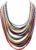 Women Multi Layer Chunky Bib Necklace Magnetic Clasp Wax Line Choker Statement Jewelry