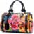 Medium Genuine Leather Shoulder Bags Purses Handbags for Women,Patent Leather Handbags,Leopard Print Crossbody Bags | Genuine Leather