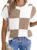 EVALESS Short Sleeve Sweater for Women Crewneck Color Block Knit Tops 2026 Summer Trendy Cap Sleeve Sweater Vest