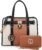 Women’s Satchel Handbag Purse, Large Structured Work Tote with Top Handle & Shoulder Strap, Matching Wallet Included