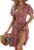 Zeagoo Womens Summer Dresses Wrap V Neck Dress Floral A-Line Ruffle Sleeve Casual Sundress with Pockets 2026