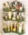 NATURE’S SOURCE Makeup Organizer for Vanity, 3-Tier Corner Bathroom Organizer Countertop with Makeup Brush Holder, Corner Counter Storage for Bathroom Dresser- Green