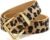 LEACOOLKEY Women Suede Belt for Jeans Dresses Fashion Elegant Ladies Suede Leather Belt with Gold Buckle