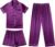 Ekouaer Silk Pajamas for Women Set Satin Pjs Soft Short Sleeve Button Down Sleepwear 3 Piece Loungewear S-XXL