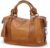 HESHE Womens Genuine Leather Purse Satchel Tote Bags Ladies Real Leather Bags Crossbody Handbags