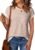 EVALESS Women’s Short Sleeve T Shirts Crewneck Color Block Ribbed Knit Tee Blouses 2026 Trendy Summer Tops