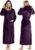 NY Threads Premium Womens Robe with Hood, Plush Fleece Long Bath Robe for Women, Fluffy Soft Women’s Bathrobe
