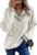 EVALESS Womens Spring Fashion 2026 Womens Long Sleeve Shirts Patchwork Button Up V Neck Sweatshirt Casual Pullover Tops