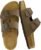 CUSHIONAIRE Lane Cork Footbed Womens Sandals Comfortable Double Buckle Slip On Sandals for Women with Arch Support and Classic Two Strap Design