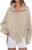 ANRABESS Women’s Sweatshirts Oversized Casual Loose Button Up Henley Pullover Top High Low Split 2026 Fall Fashion Outfits