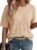 Dokotoo Women’s Sweaters Casual Creweck Short Sleeve Cotton Kint Summer Pullover Sweater Tops