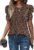 WIHOLL Summer Tops for Women Puff Sleeve Crewneck T Shirts Dressy Casual Blouses Spring Outfits Fashion Clothes