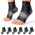 6 Pairs Plantar Fasciitis Socks for Men & Women, Ankle Brace Compression Socks with Arch Support for Achilles Tendonitis, Heel Pain, Swelling & Arthritis Relief, Black, Large