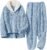 BOSECETA Fluffy Pajamas for Women Set Soft Comfy Fleece Pjs Pullover Pants Loose Plush 2 Piece Sleepwear Fuzzy for Winter