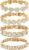 shopbyskyler 4PCS Gold Bracelets for Women Silver Clustered Tennis Bracelet for Women Heart Round Diamond Cuban Bracelet Layered Link Bracelet Set Fashion Jewelry for Women Set