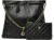 DORIS&JACKY Quilted Leather Tote Bag for Women, Soft Lambskin Designer Shoulder Hobo Chain Purse with 1 Small Clutch