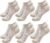 Mepase 6 Pairs All Natural Flax Linen Ankle Socks Thin Breathable Low Cut Linen Socks Quick Dry Mesh Organic Liner Men Women