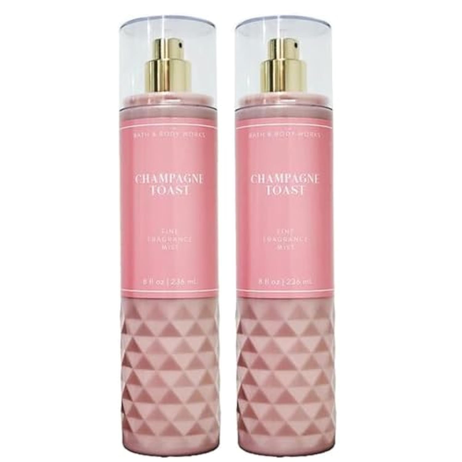 Bath & Body Works Champagne Toast Fine Fragrance Mist, Body Spray & Perfume for Women, Long-Lasting Personal Fragrance, Bubbly Champagne and Sparkling Berry Scent, 8 fl oz – 2 Pack