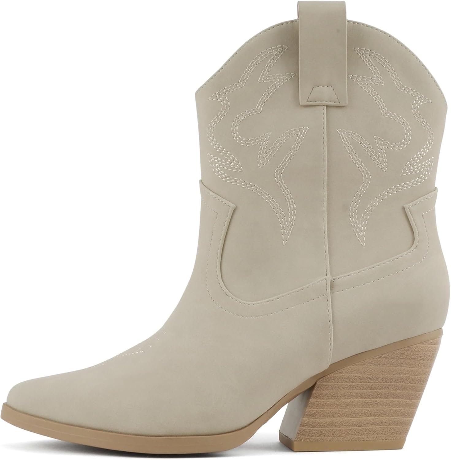Soda “BLAZING” ~ Women Western Bootie Pointe Toe with Low Heel (Wide Fit Available)