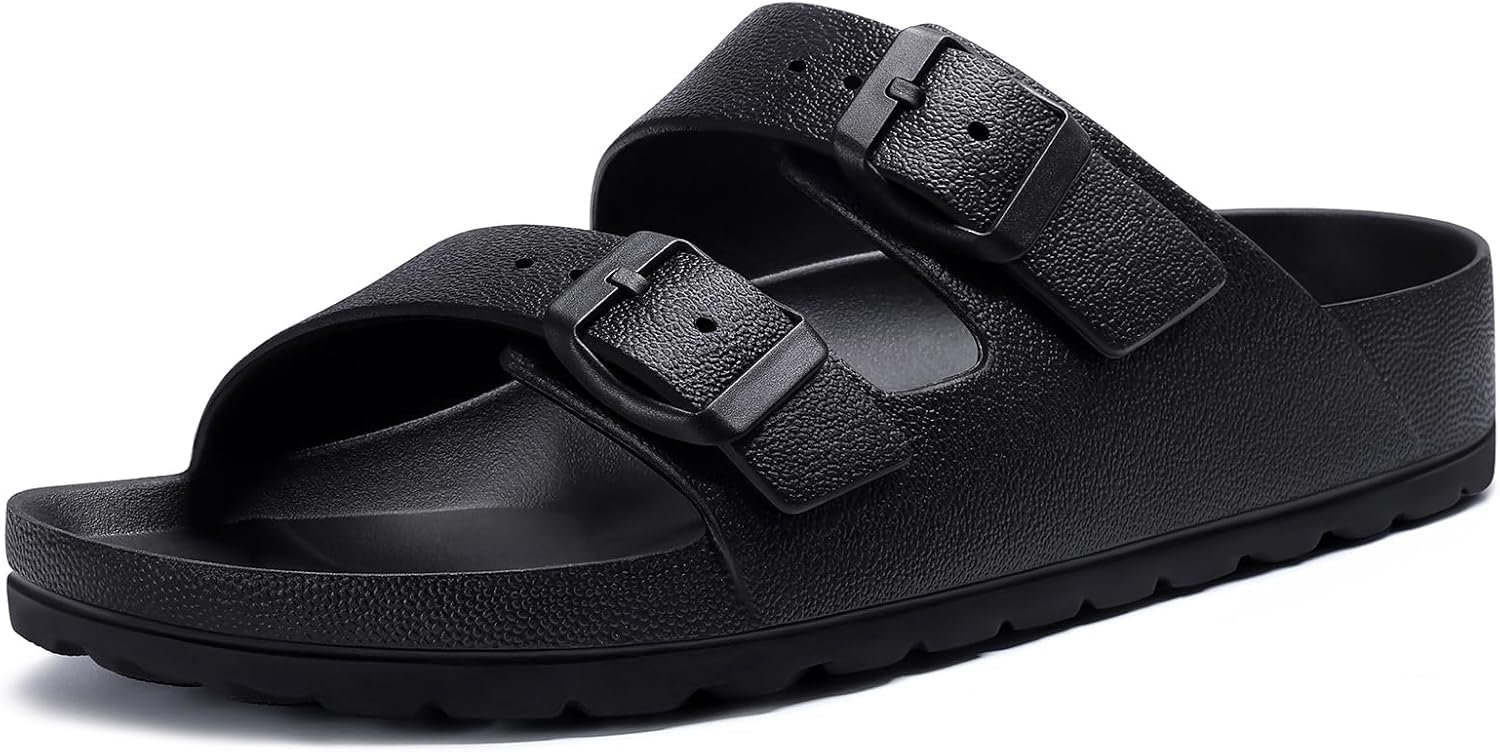 KIDMI Women’s Comfortable EVA Sandals with Medium Arch Support, Adjustable Buckle Summer Beach Slide Sandal