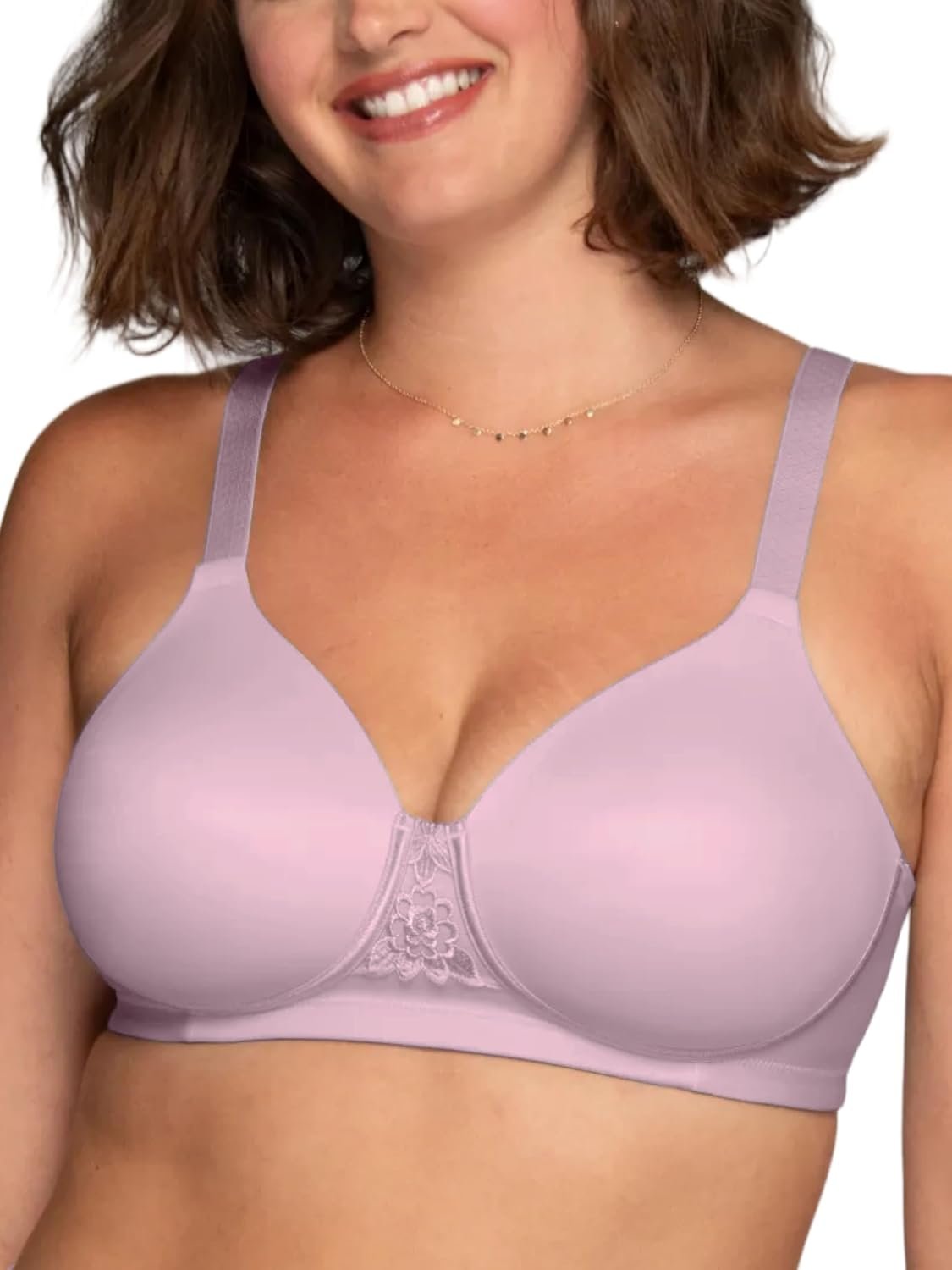 Vanity Fair Women’s Full Figure Beauty Back Smoothing Bra, 4 Way Stretch Fabric, Lightly Lined Cups up to H