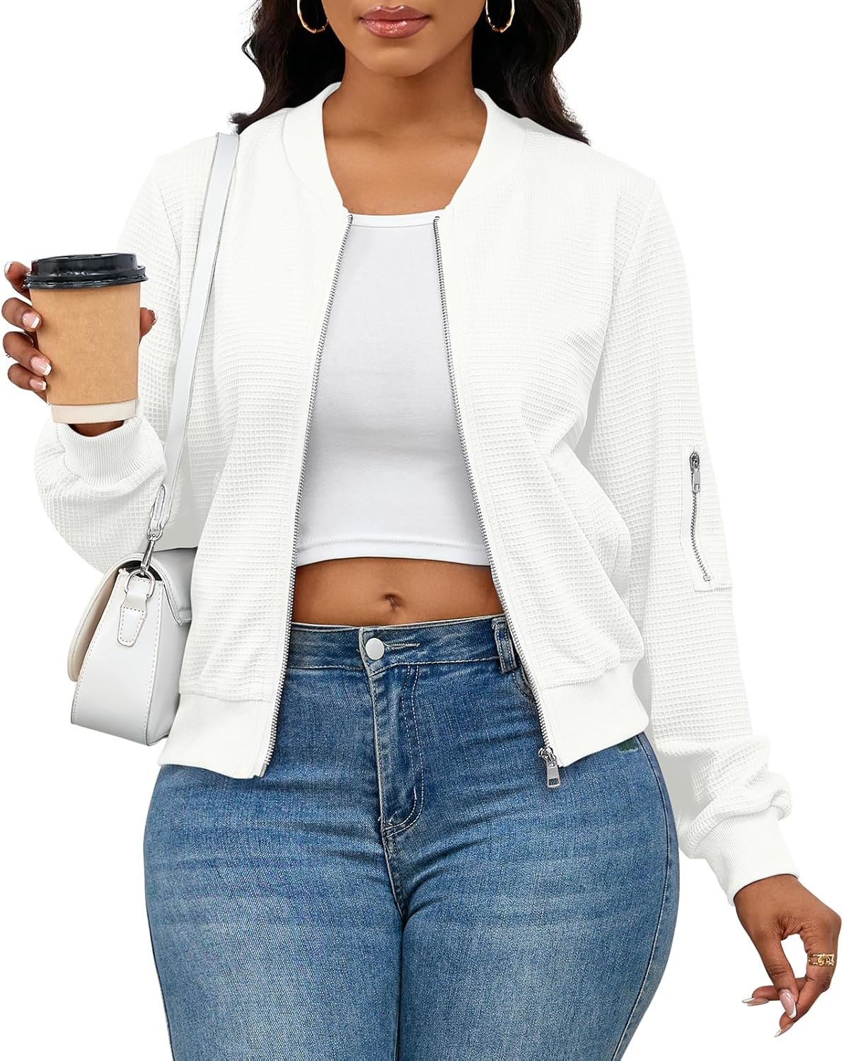 PerZeal Women Casual Full Zip Up Comfy Loose Long Sleeve Sweatshirt Coat Jacket with Pockets