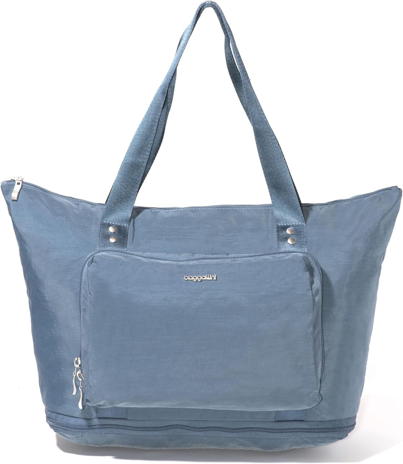 Baggallini Carryall Expandable Lightweight Travel Tote 22″ Packable Folding Compact Nylon Washable Weekender w/Luggage Sleeve