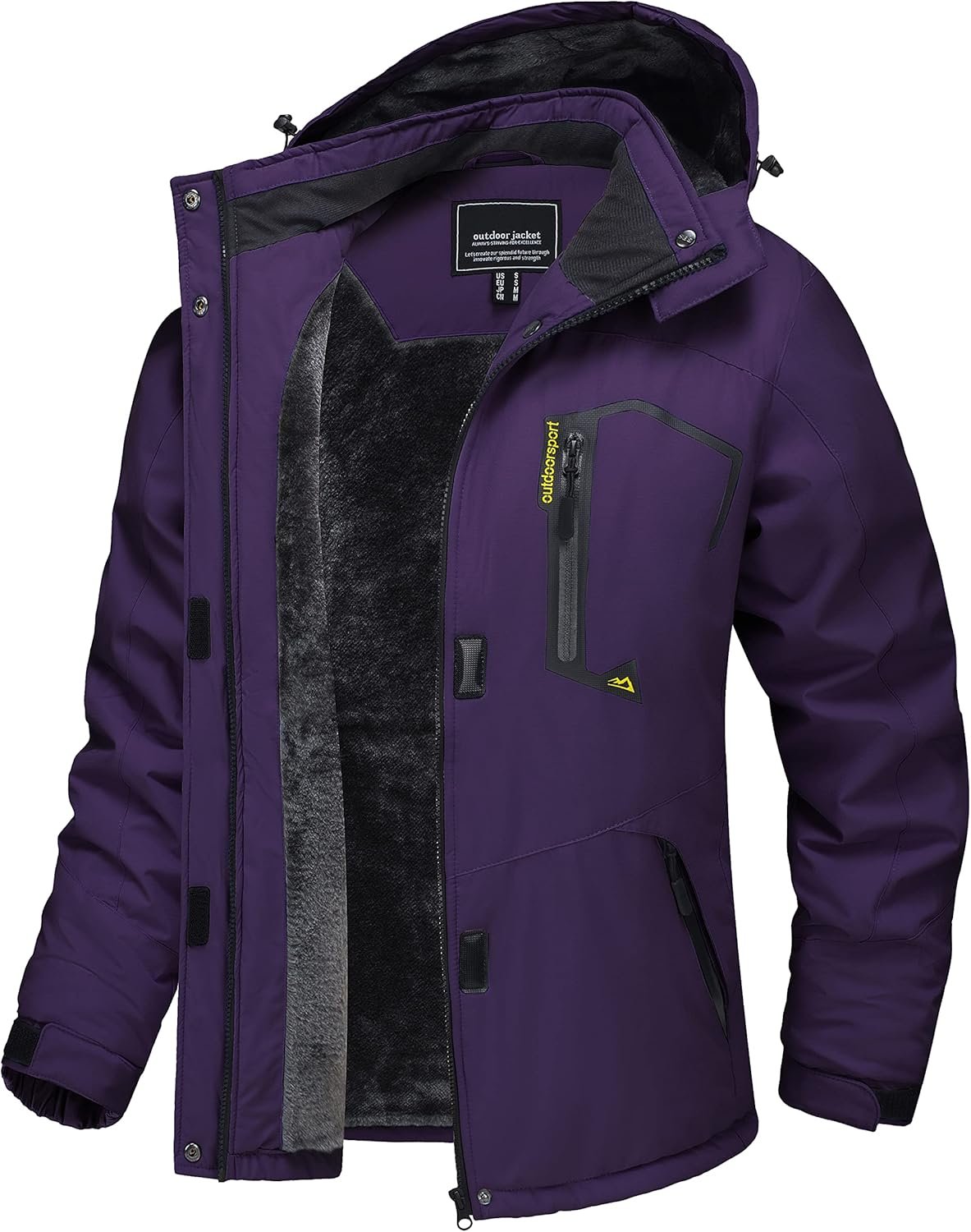 TACVASEN Women’s Winter Jacket Waterproof Ski Jackets Snow Coat Warm Fleece Rain Jacket with Hood Windbreaker