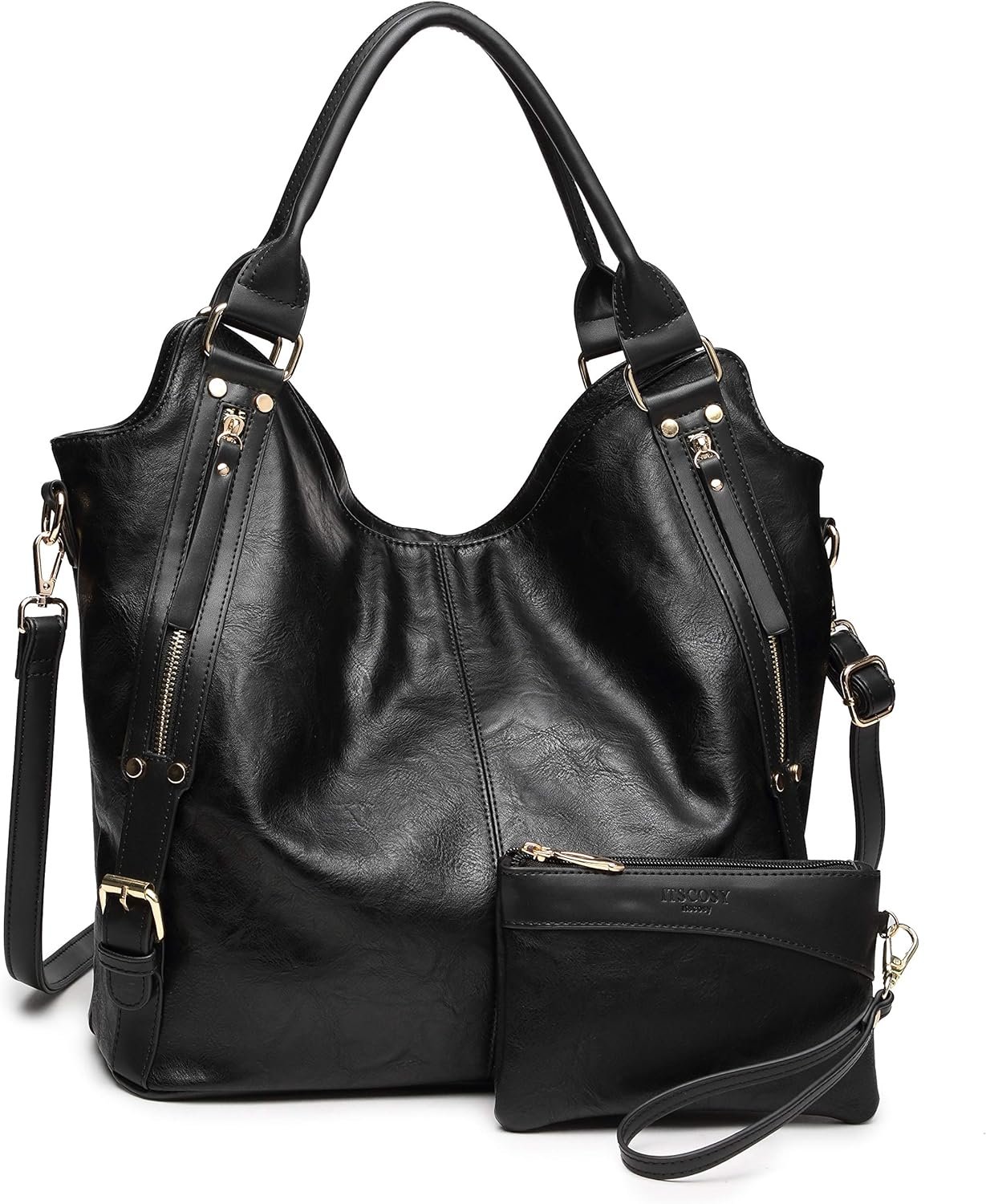 Women Tote Bag Handbags PU Leather Fashion Hobo Shoulder Bags with Adjustable Shoulder Strap