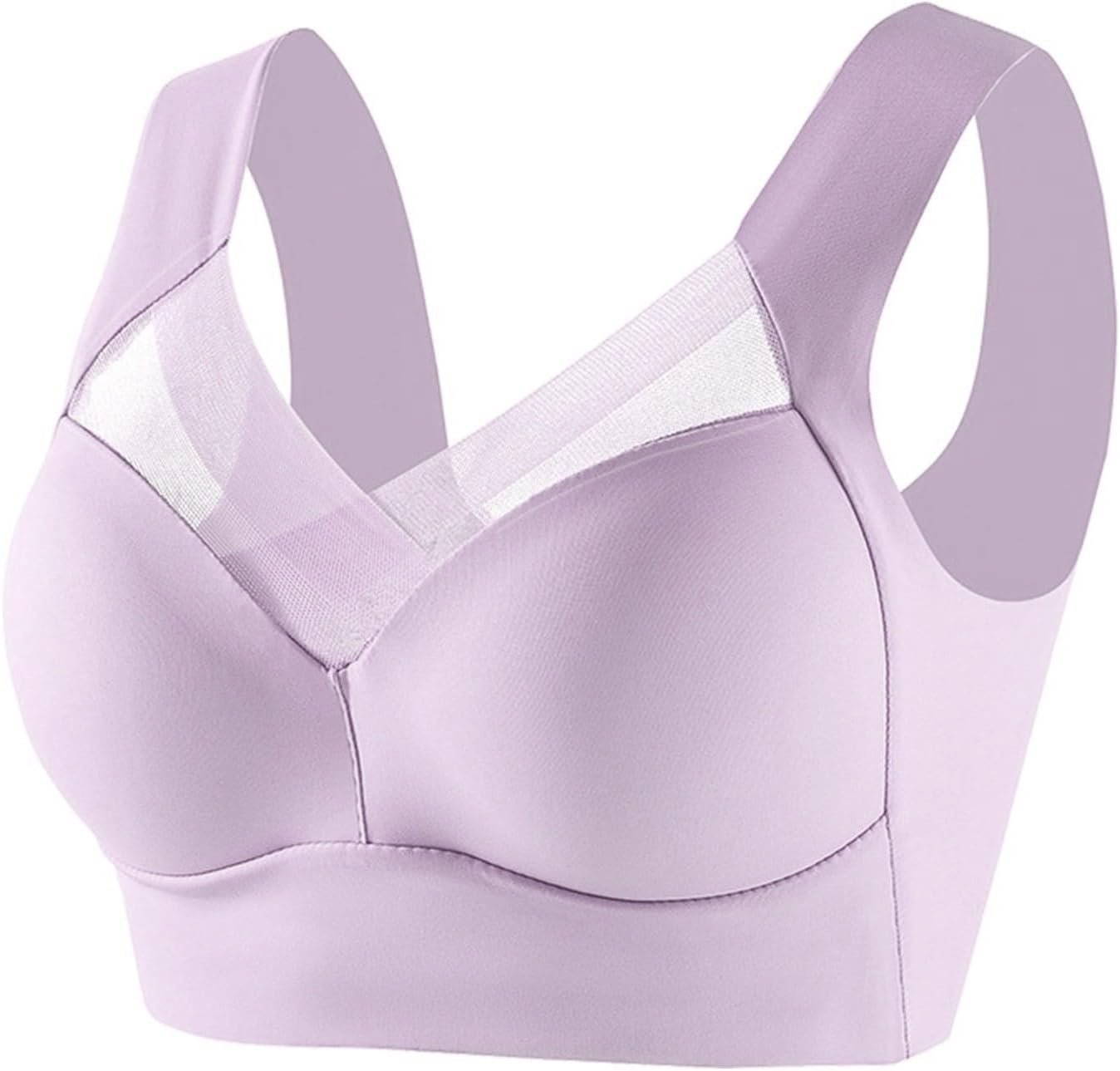 Nantdog Zenchic Bra – Seamless Sexy Push Up Wireless Bra Posture Correcting Bra for Seniors Plus Size Ice Silk Sport Bras